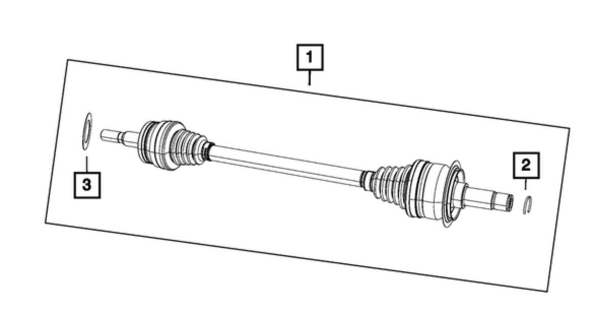 Mopar® #53010749AA (15-23) Dodge Challenger/Charger SRT Rear Driver Side CV Axle Shaft