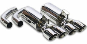 FlowTech #11543FLT (92-96) Corvette C4 2.5" 304SS Axle-Back Exhaust with 4" OD Tips