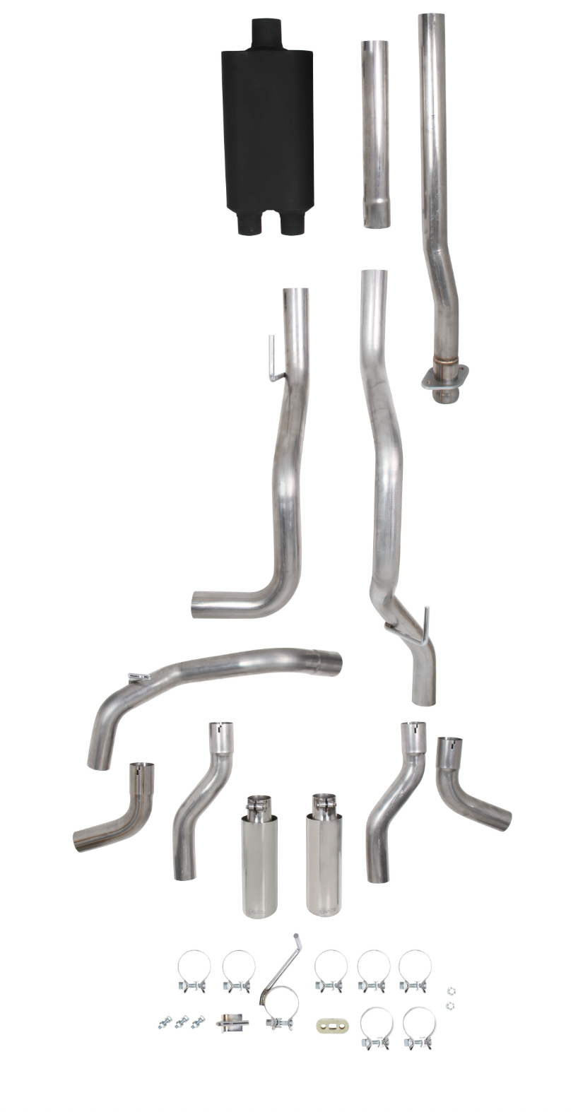 FlowTech #52015FLT (09-14) Ford F-150 V8 3" to 2.5" Dual Cat-Back Exhuast with 4" OD Tips