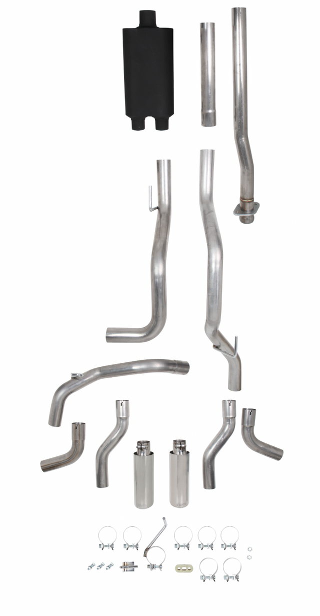 FlowTech #52015FLT (09-14) Ford F-150 V8 3" to 2.5" Dual Cat-Back Exhuast with 4" OD Tips