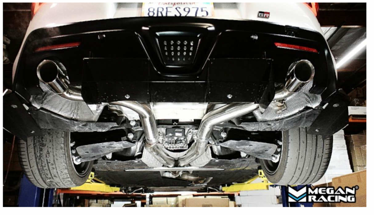 Megan Racing® (19-25) Toyota GR Supra Axle-Back Exhaust with 4.5" OD Burnt Tips