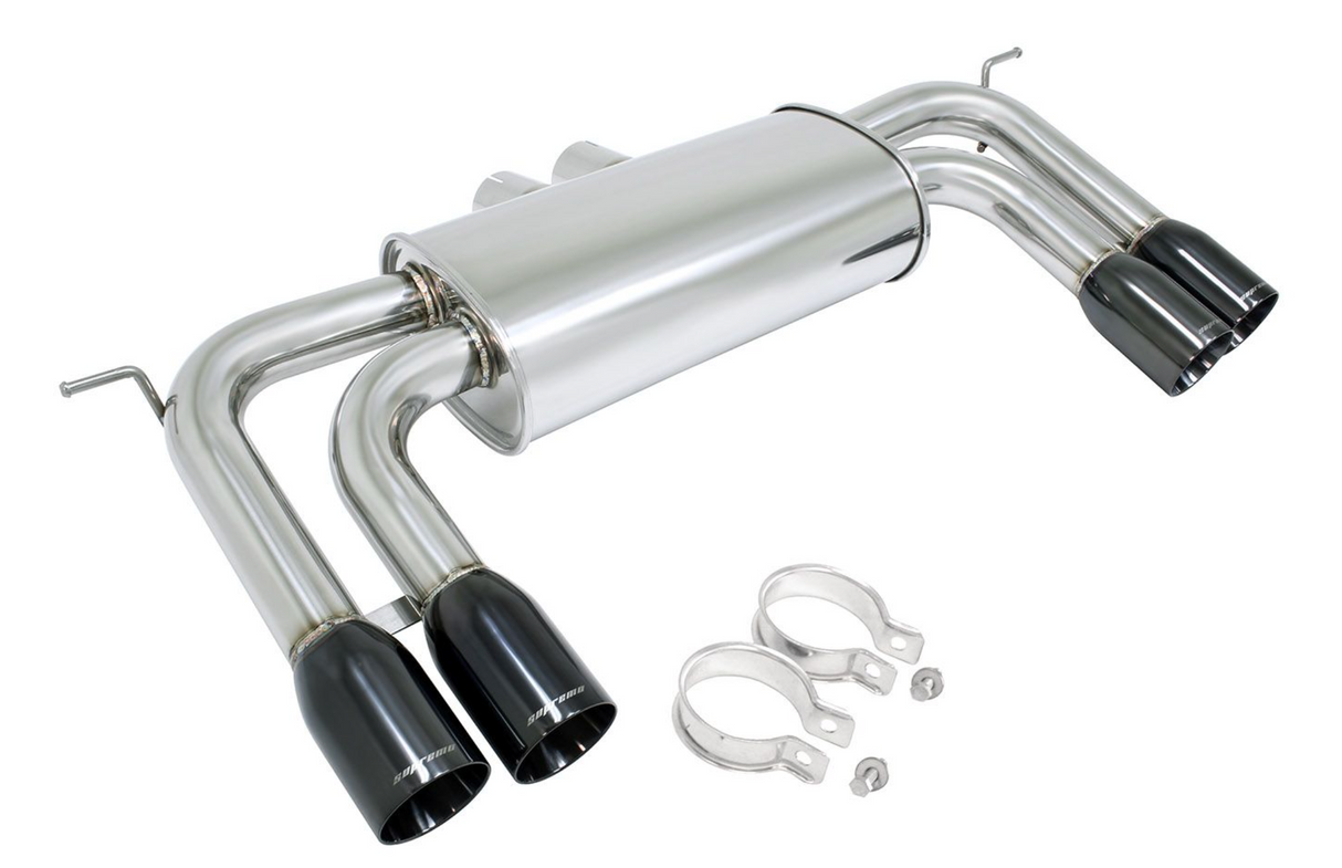 Megan Racing® (10-14) BMW X5M/X6M E70/E71 304SS 2.5" Axle-Back Exhaust with Quad 4" OD Black Tips