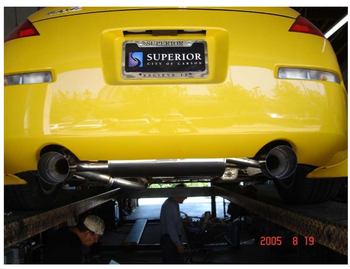 Megan Racing® (03-08) NIssan 350Z 304SS 2.5" OE-RS Axle-Back Exhaust with 4" OD Burnt Tips