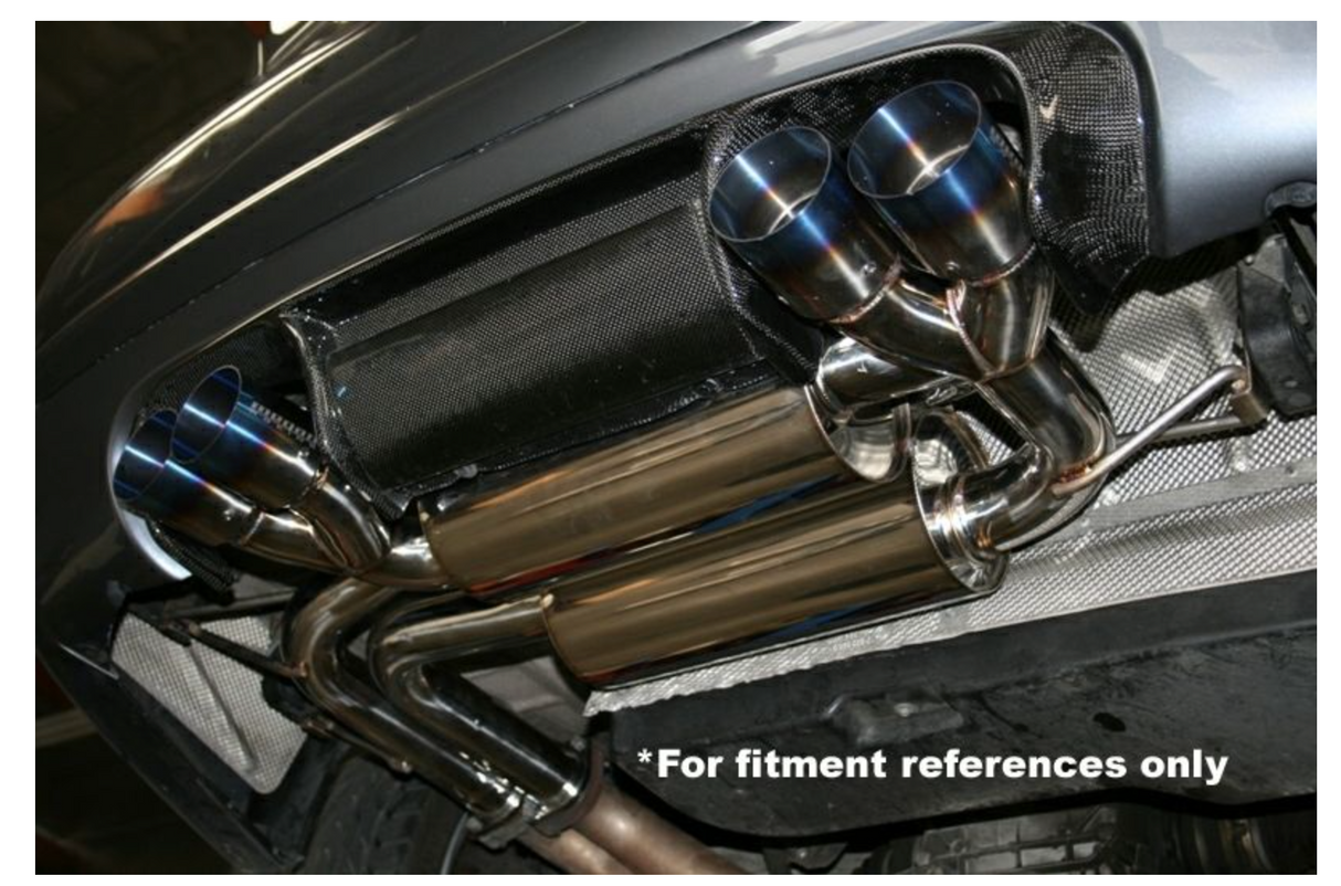 Megan Racing® (01-06) BMW M3 E46 304SS 2.5" Supremo Axle-Back Exhaust with Quad 4" OD Burnt Tips