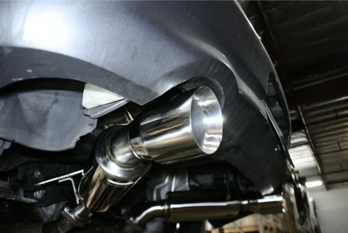 Megan Racing® Infiniti G37/Q60 Coupe VQ37 Dual Canister Axle-Back Exhaust with 4" OD Burnt Tips