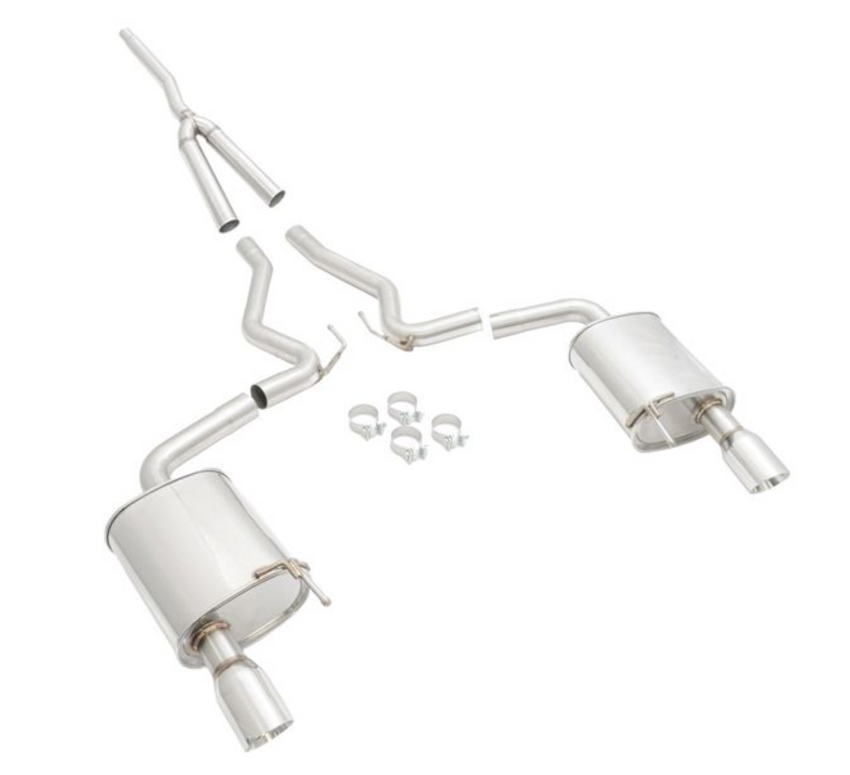 Megan Racing® (15-17) Mustang EcoBoost 304SS 3" Cat-back Exhaust with 4" OD Tips
