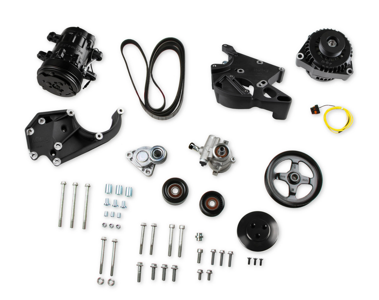 Holley® #20-138BK GM LS/LT High-Mount Complete Accessory Drive Kit