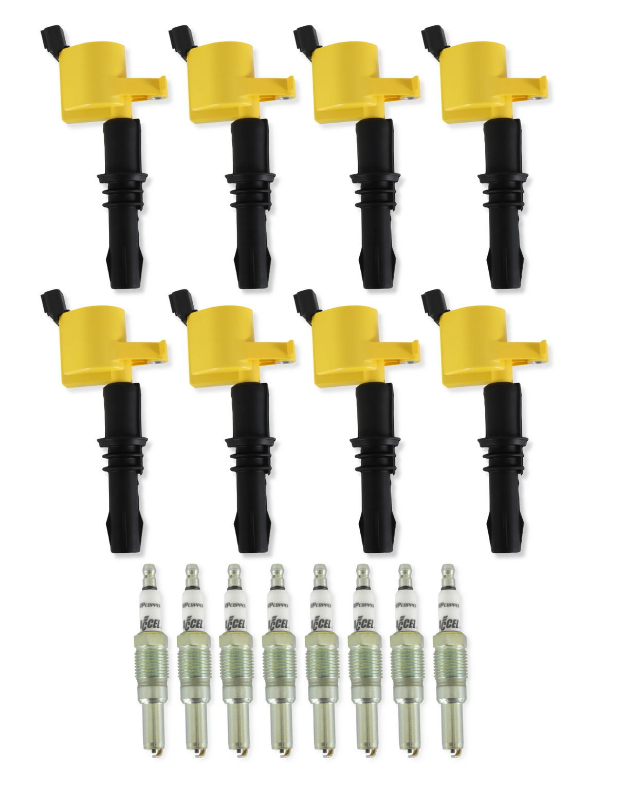 Accel® (04-08) Ford 3-Valve Ignition Coils & Spark Plug Kit (8-Each)