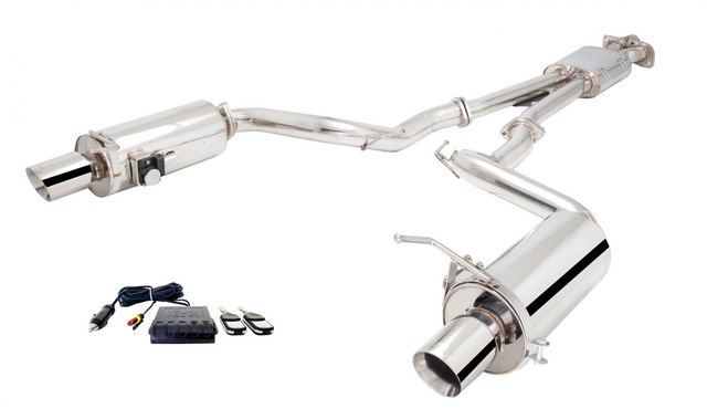 XForce (15-17) Mustang 2.3L EcoBoost 304SS 3" Varex Valved Twin 2.5" Louder Cat-Back Exaust with 4" OD Tips