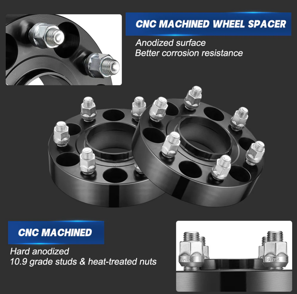 SPELAB® (19-22) RAM 1500 5.7L Billet Aluminum Wheel Spacers