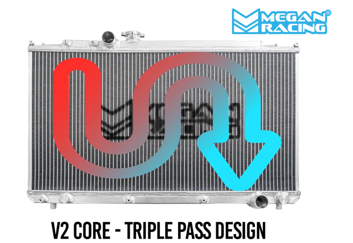 Megan Racing® (99-05) Lexus IS 300 XE10 Aluminum Radiator (Manual Transmission)