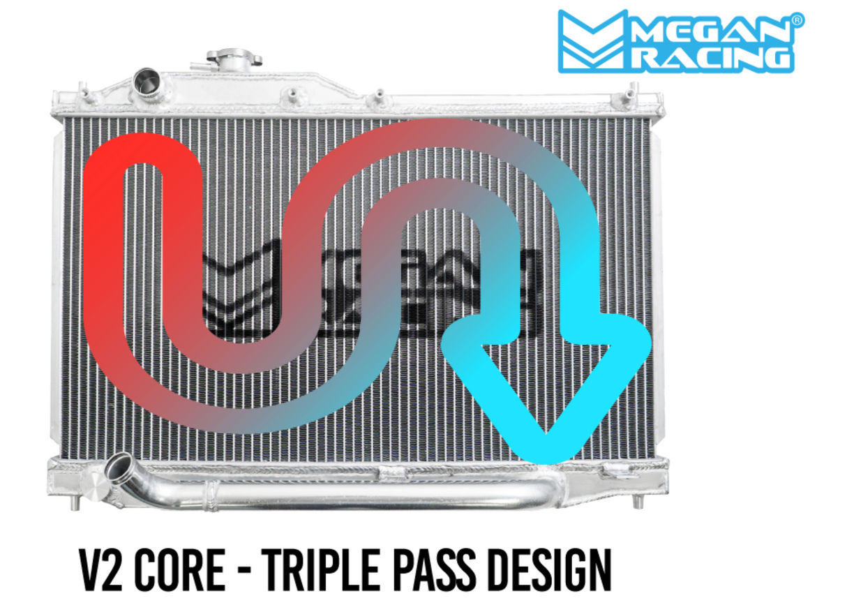 Megan Racing® (99-09) Honda S2000 AP1/AP2 V2 Aluminum Radiator