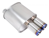 Megan Racing® Universal Exhaust F-RT Dual Burnt Tip Muffler