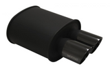 Megan Racing® Universal Exhaust M-BC Muffler Dual Black Chrome Tips