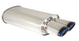 Megan Racing® Universal Exhaust O-VA Muffler (Dual Oval Burnt Tips)