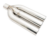 Megan Racing® Universal Triple 3" VIP Exhaust Tip "Blast Pipe" Style (weld-on) - Straight Cut - Stainless Tips