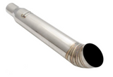 Megan Racing® Universal 3" to 4" VIP Exhaust Tips "Blast Pipes" Style - Single - Turn Down - Stainless Tip