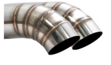 Megan Racing® Universal Dual 3" VIP Exhaust Tip "Blast Pipe" Style (weld-on) - Turn Down - Stainless Tips