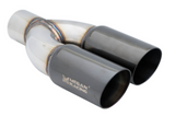 Megan Racing® Universal Twin Black Chrome 3" Tips - Passenger Side