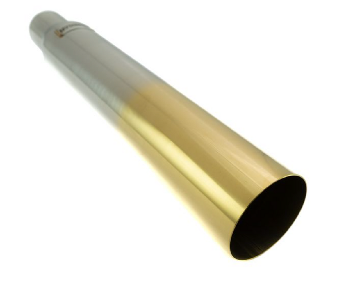Megan Racing® Universal 3" to 4" VIP Exhaust Tips "Blast Pipes" Style - Single - Straight - Gold Tip