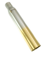 Megan Racing® Universal 3" to 4" VIP Exhaust Tips "Blast Pipes" Style - Single - Straight - Gold Tip