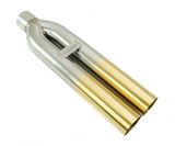 Megan Racing® Universal 3" VIP Exhaust Tip "Blast Pipe" Style (weld-on) - Straight - Gold Tip