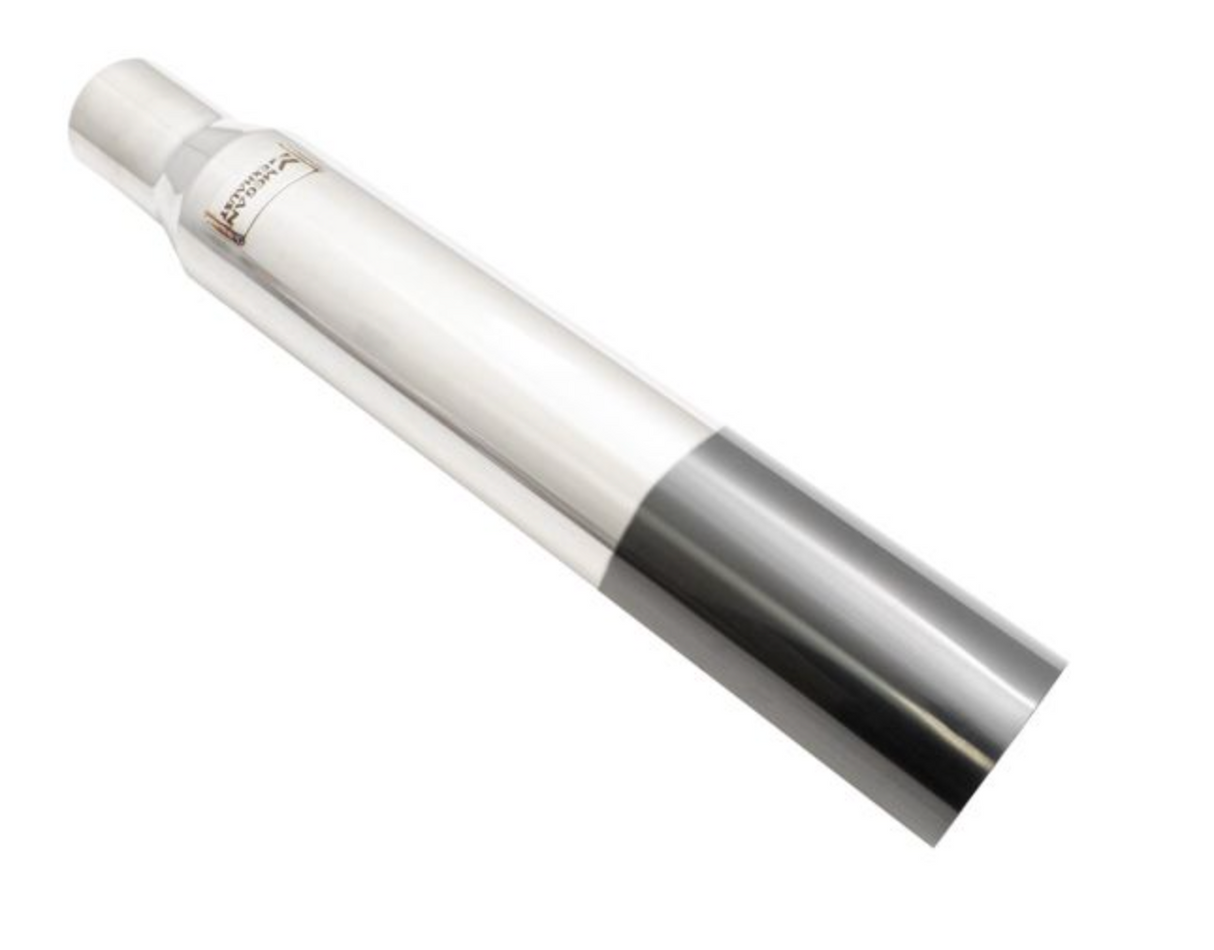 Megan Racing® Universal 3" to 4" VIP Exhaust Tips "Blast Pipes" Style - Single - Straight - Black Chrome Tip
