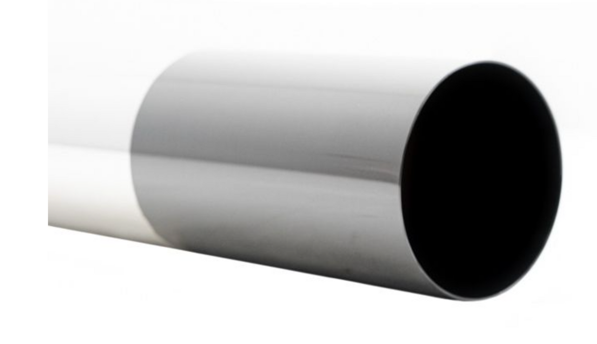 Megan Racing® Universal 3" to 4" VIP Exhaust Tips "Blast Pipes" Style - Single - Straight - Black Chrome Tip