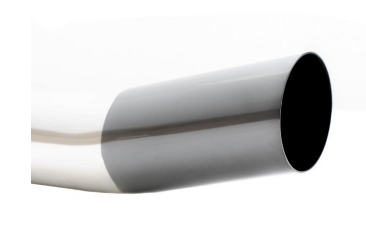 Megan Racing® Universal 3" to 4" VIP Exhaust Tips "Blast Pipes" Style - Single - Angled - Black Chrome Tip