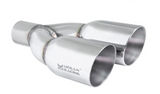Megan Racing® Universal Twin Stainless Steel Chrome 3.5-Inch Tips (2.5-Inch Piping) - Driver Side