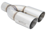 Megan Racing® Universal Twin Stainless Roll 3" Tips - Passenger Side