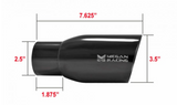 Megan Racing® Universal Exhaust Black Chrome 2.5