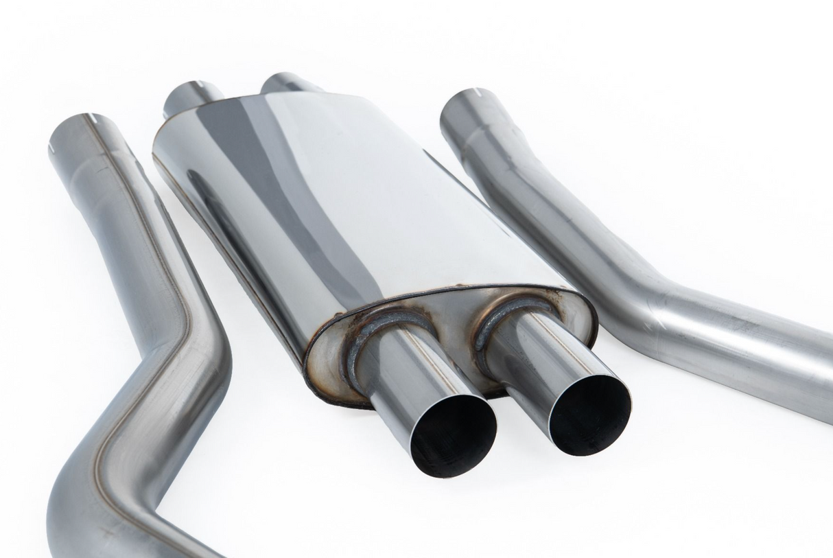 Milltek® Ford Mustang EcoBoost S650 304SS 3" Valved/Resonated Cat-Back Exhaust with Quad 4" OD Tips