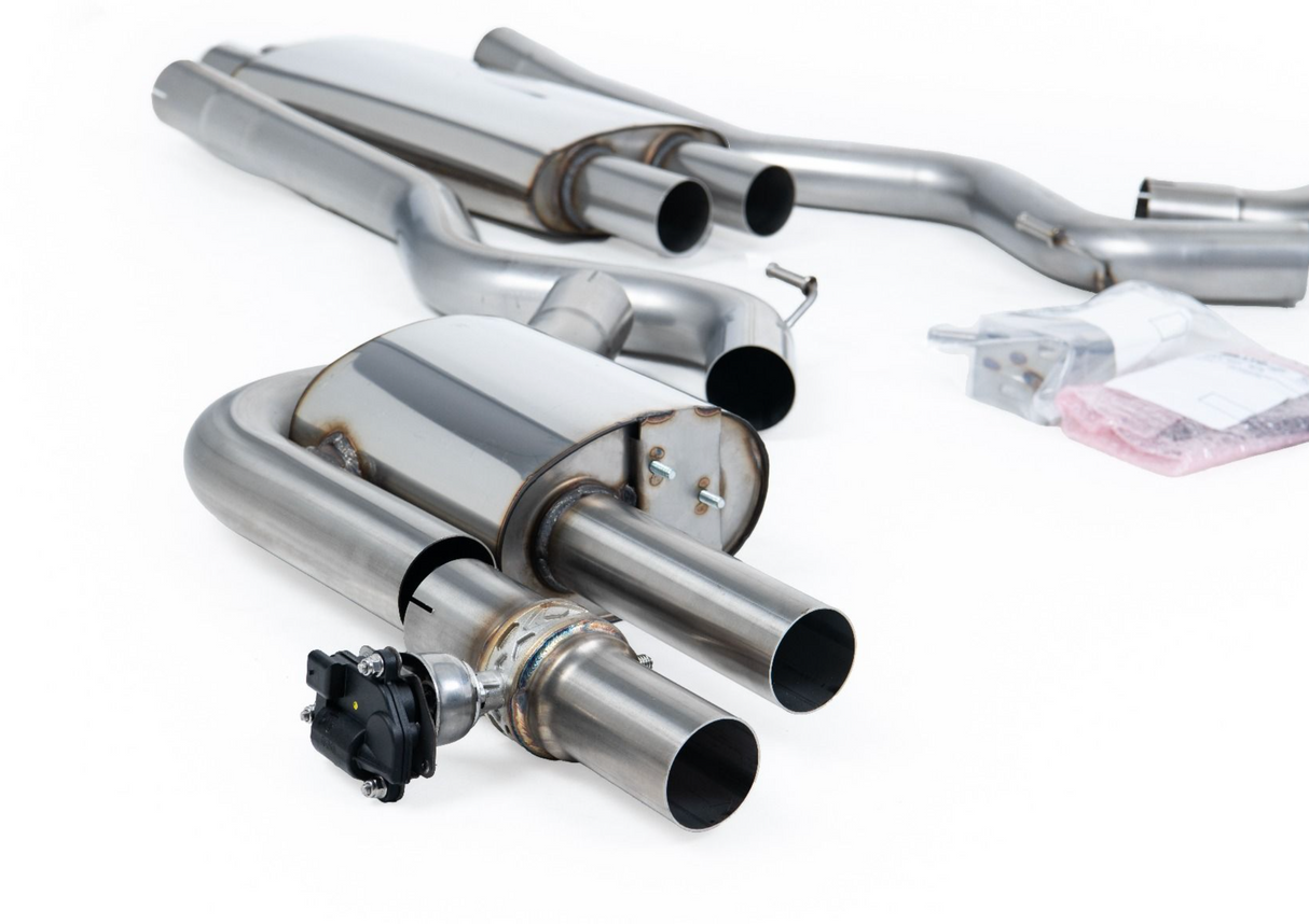 Milltek® Ford Mustang EcoBoost S650 304SS 3" Valved/Resonated Cat-Back Exhaust with Quad 4" OD Tips