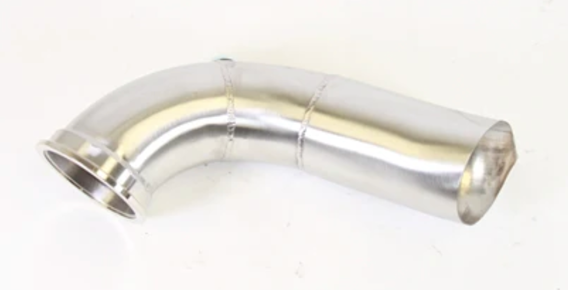 PLM® Honda K-Series Power Driven D-Series Hood Exit Up-pipe & Dump Tube for Top Mount Turbo Manifold