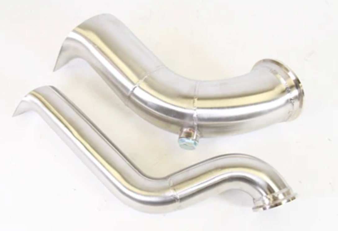 PLM® Honda K-Series Power Driven D-Series Hood Exit Up-pipe & Dump Tube for Top Mount Turbo Manifold