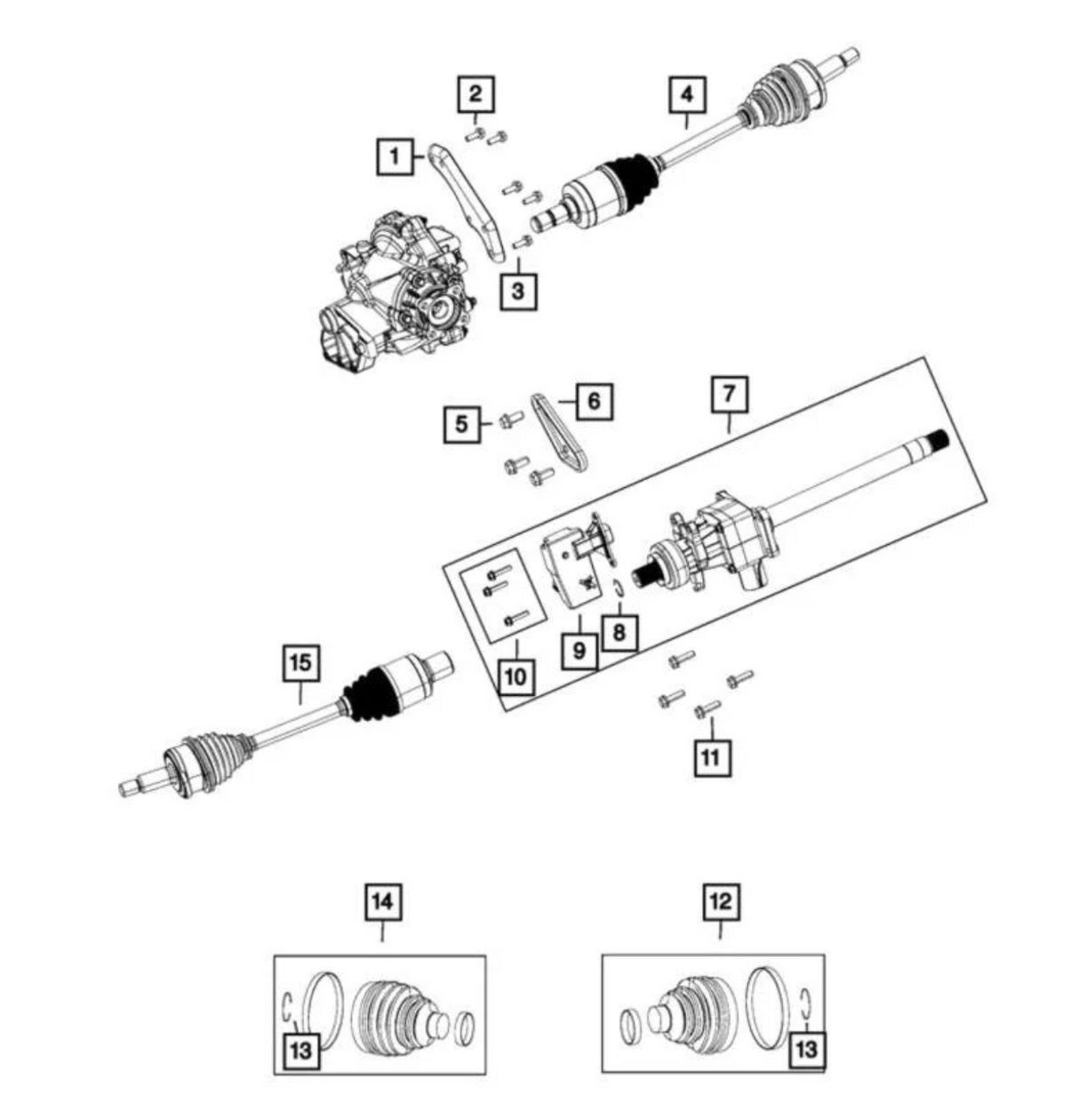 Mopar 68052285AC 300/Challenger/Charger V6 CV Intermediate Shaft

