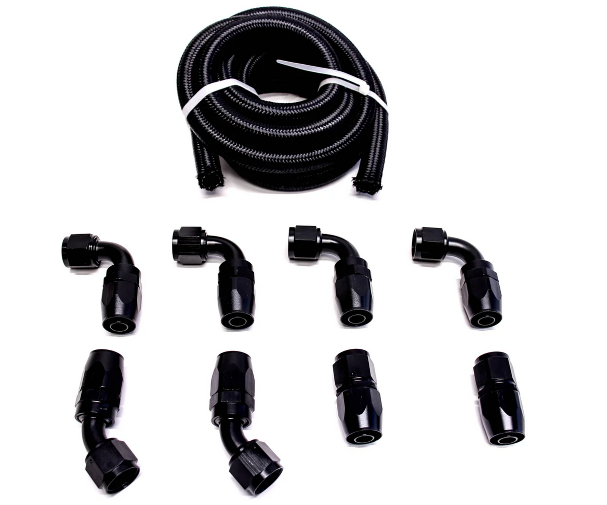 PLM® Universal Catch Can Hose & Fitting Kit -10AN 8 Fittings 10' Hose