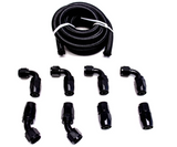 PLM® Universal Catch Can Hose & Fitting Kit -10AN 8 Fittings 10' Hose