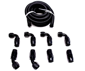PLM® Universal Catch Can Hose & Fitting Kit -10AN 8 Fittings 10' Hose