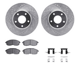 R1 Concepts® (13-21) Range Rover Turbo I6 MHEV Front/Rear Drilled Slotted Brake Kit with Optimum OEp Pads