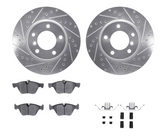R1 Concepts® (13-21) Range Rover Turbo I6 MHEV Front/Rear Drilled Slotted Brake Kit with Optimum OEp Pads