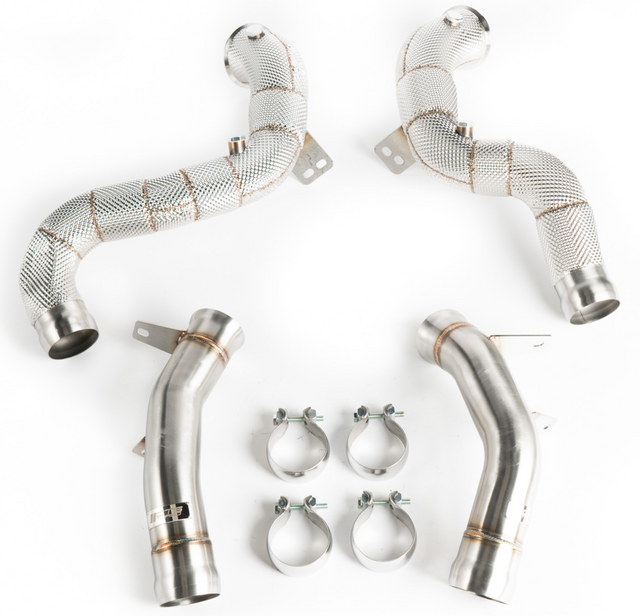 CTS Turbo® (17-20) Mercedes-Benz AMG E63 W213 304SS 2.75" Catless Downpipes