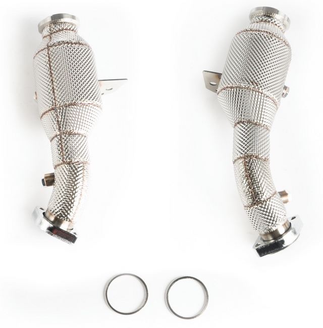 CTS Turbo® Mercedes-Benz C400/C450/C43/E450/E43 M276 304SS 3" 200 Cell High-Flow Catted Downpipe Set