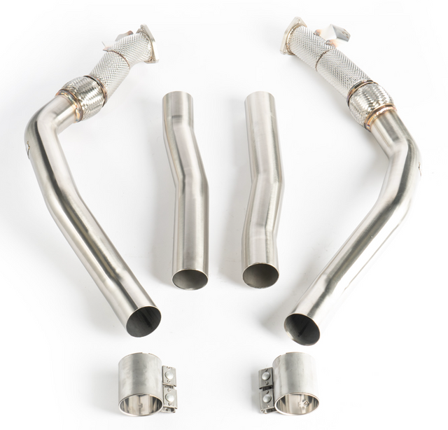 CTS Turbo® (19+) Audi RS6 C8/RS7 4K8 4.0L 304SS 3" Mid-Pipes with Resonator Delete Kit