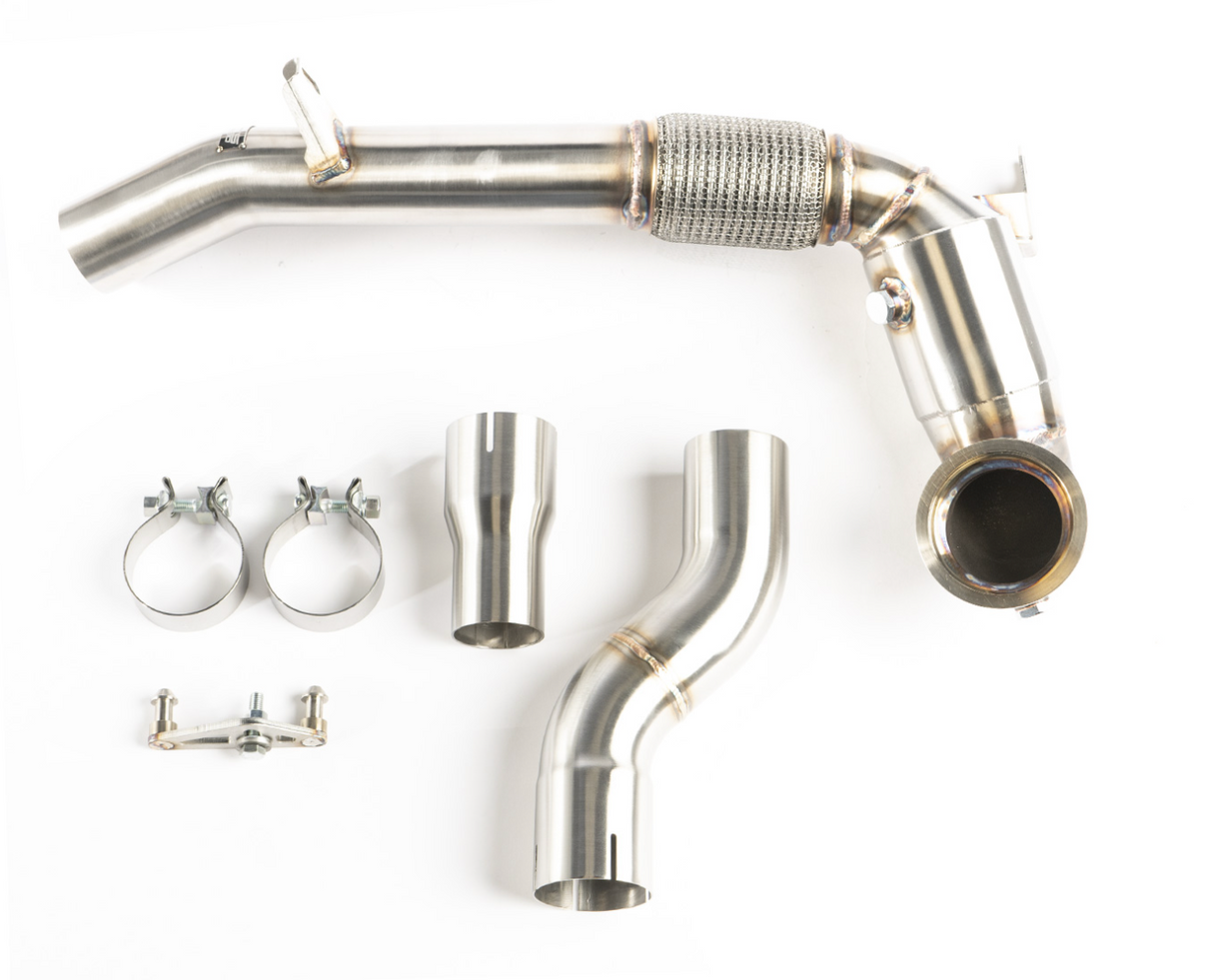 CTS Turbo® (22+) Audi A3/Golf GTI EA2888 EVO4 304SS 3.5" Cated Down Pipe Set