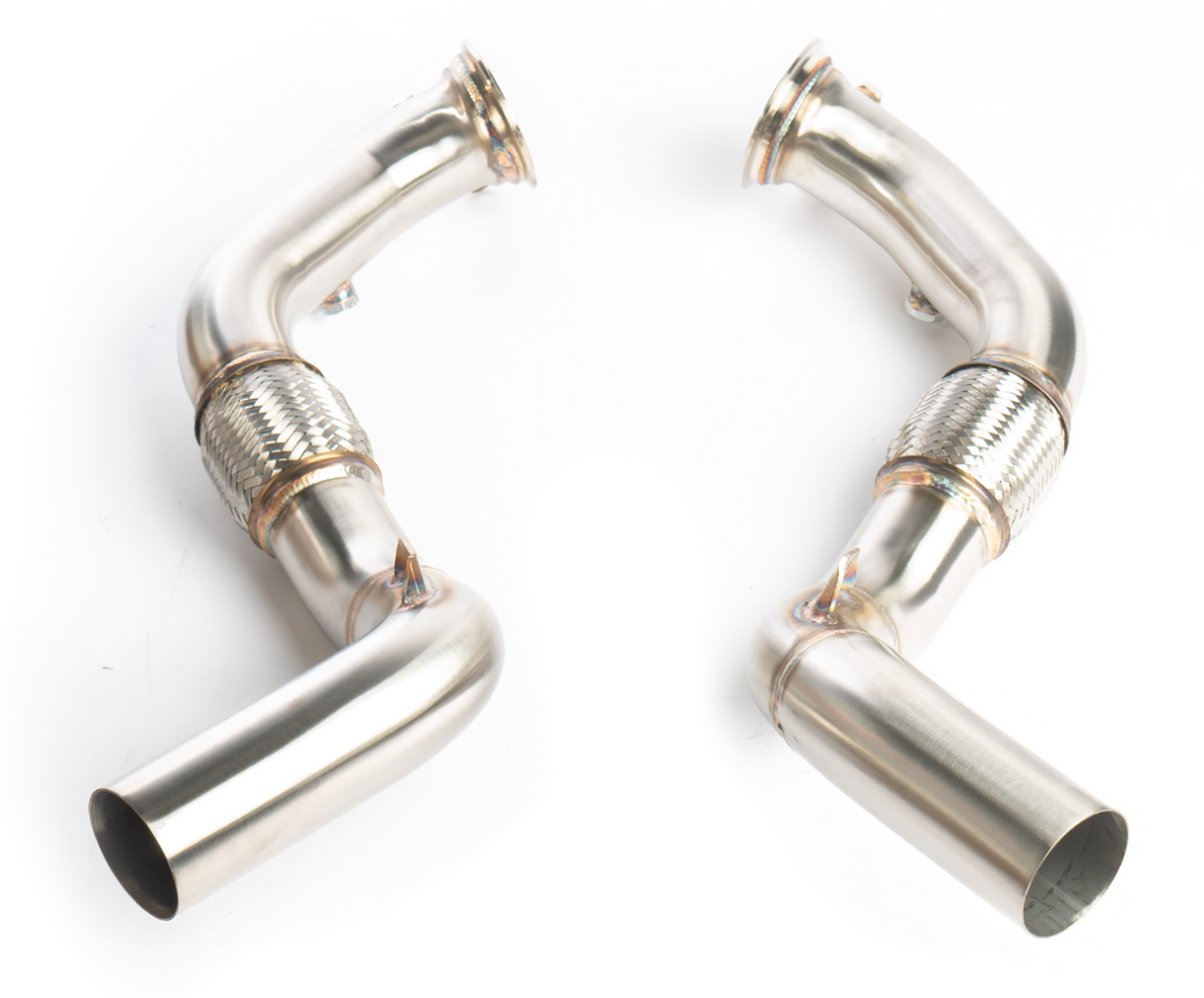 CTS Turbo® (14-19) BMW X5M/X6M F85/F86 304SS 3" Catless Exhaust Down Pipe Set
