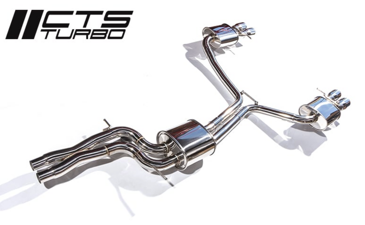 CTS Turbo® (10-16) Audi S4 B8/B8.5 304SS 3" Cat-Back Exhaust with Quad 4" OD Tips