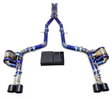 King Racing® (15-23) Dodge Challenger SRT Blue Titanium 3" Valved Cat-Back Exhaust with Quad 4" OD Tips