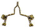 King Racing® (15-23) Dodge Challenger SRT Gold Titanium 3" Valved Cat-Back Exhaust with Quad 4" OD Tips